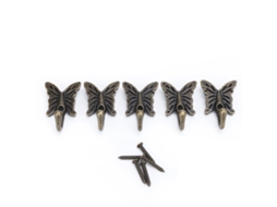 5pcs Percha de Pared Vintage de Aleación de Zinc Duradera para Colgar Abrigos, Bolsos, Toallas Y Bufandas