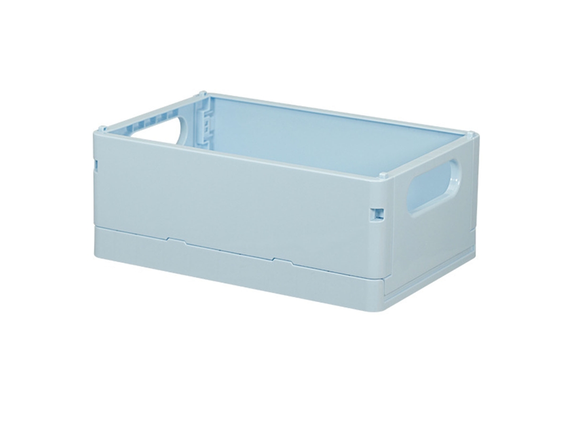 Cesta de plástico pequena plegável para organização de armazenamento em prateleiras ideal para casa cozinha escritório S/MARCA