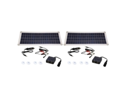 Painel solar flexível duplo USB/DC de 8W e 12V para carregamento eficiente de baterias de carro e camping BRILVIBERA