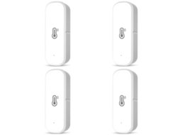 Higrômetro E Termômetro Inteligentes Com 4 Sensores Zigbee De Umidade E Temperatura, Monitoramento Remoto E Alertas Para Casa Inteligente.