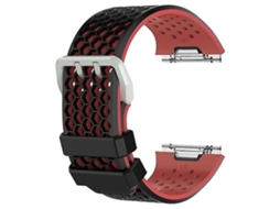 Lurelia Pulseira De Silicone Bicolor, Compatível Com Fitbit Ionic Fivela Preta E Vermelha, Design Versátil