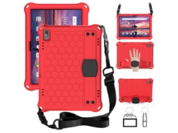 Capa Protetora Plana Com Design Em Favo De Mel Em Eva + Pc, Com Quatro Cantos Reforçados E Alça Integrada Para Lenovo Tab 4 10 Tb-x304f/n (preto + Pre
