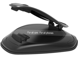 Suporte Giratório Preto para Celular no Painel, Ajustável em 15/30/45/60 Graus. SFUSHOS