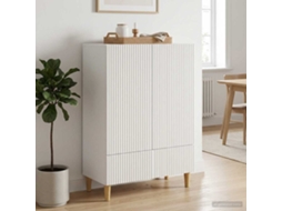 Vidaxl Buffet Branco 66 X 34,5 X 95 Cm Derivados De Madeira