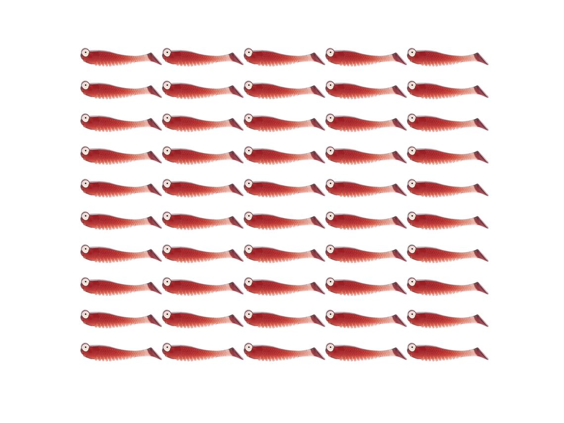 Isca Artificial Peixe Silicone Bionico Vinho 50un