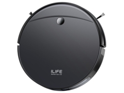 Aspirador Robot Ilife V10 5000pa Potência 120min Autonomia Navegação Gyroscópio Auto Recarga Wifi App Alexa E Comando Preto (Outlet Grade A)