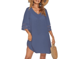 Falda de Praia Fasst para Mulher com Gola V, Casual, Verão | S