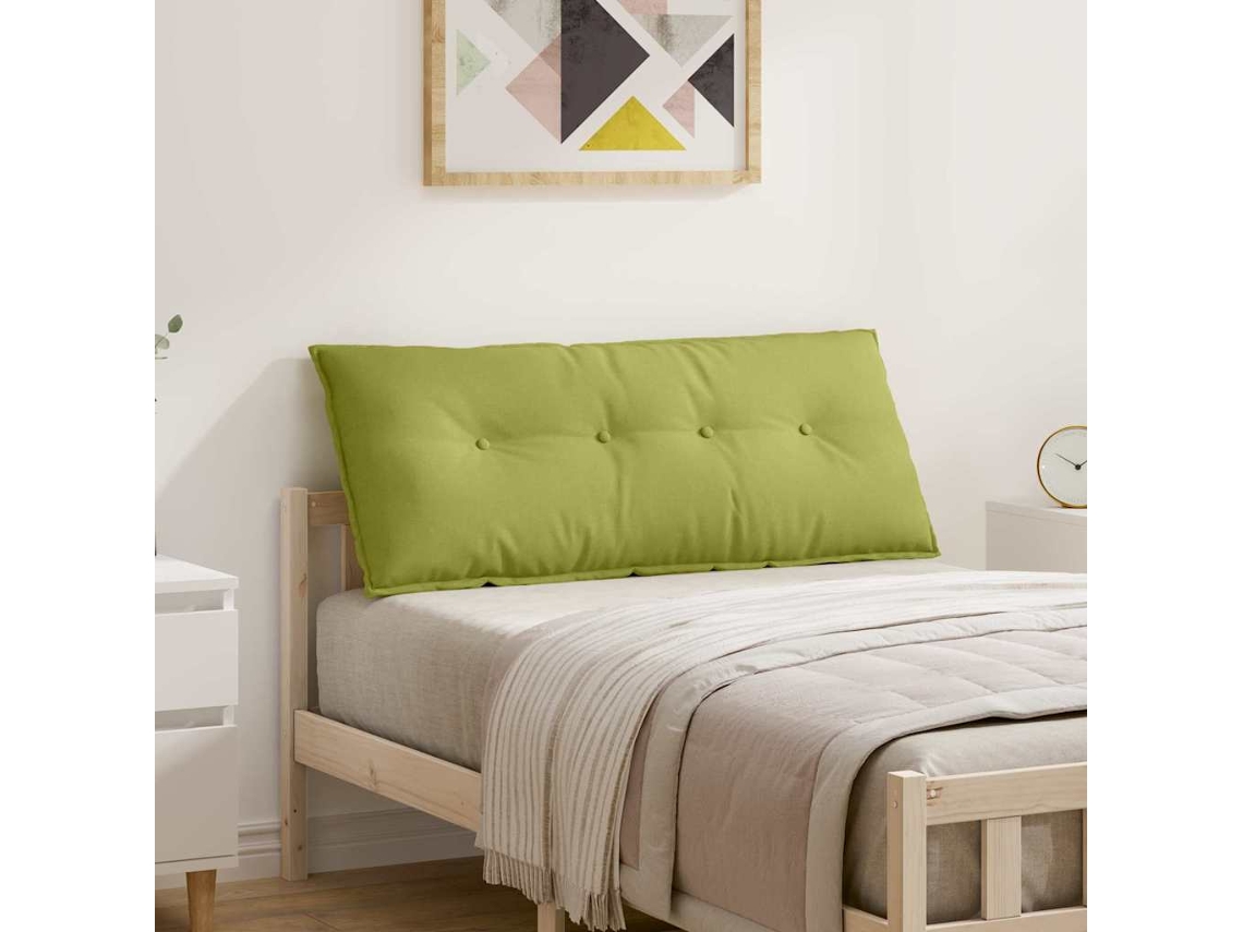 Vidaxl Travesseiro Para Costas Verde Claro 120 X 19 X 50 Cm Tecido