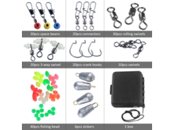 Kit de Acessórios de Pesca 177 Peças com Caixa