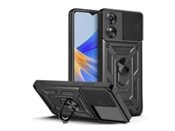 Lurelia Capa Reforçada Oppo A17 (4g), Suporte De Anel Magnético E Tampa Da Câmara