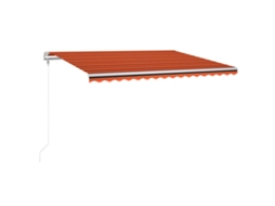 Toldo Automático com LED e Sensor de Vento 400x300cm Laranja/Castanho MAISON EXCLUSIVE