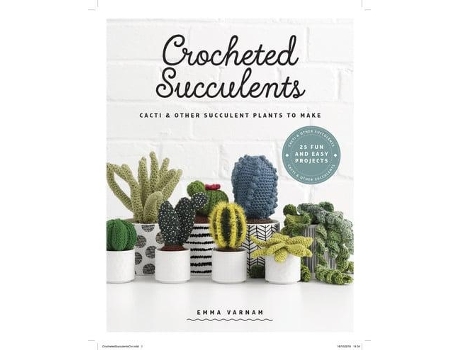 Livro crocheted succulents de emma varnam (inglês)