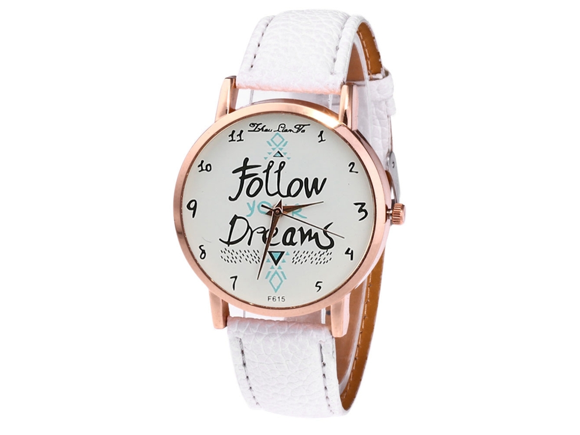 Relógio Analógico De Quartzo Moderno Para Homens E Mulheres, Pulseira De Couro Pu, Relógio Casual De Pulseira (branco)