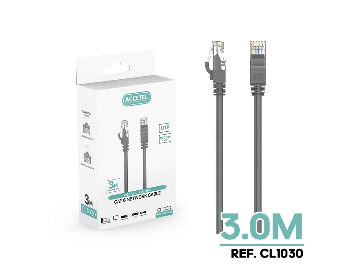 Cl1030 Cabo De Internet Lan Cat6 Cinza - (3m)