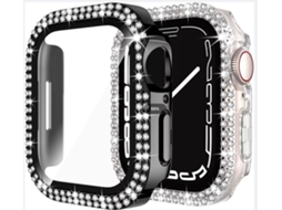 Kit Com 2 Capas Cravejadas De Strass Com Protetor De Ecrã Integrado 42mm