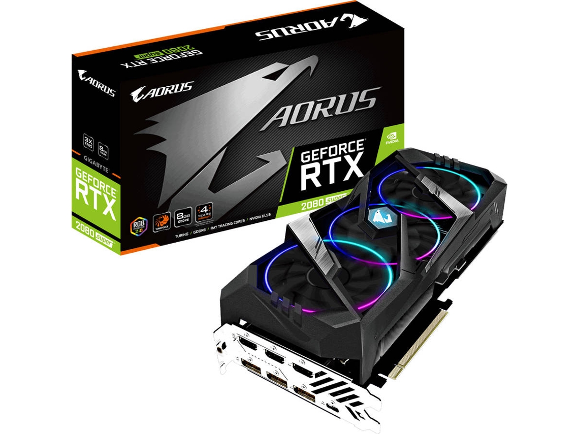 Placa Gráfica GIGABYTE GeForce RTX 2080 SUPER (NVIDIA - 8 GB GDDR6)