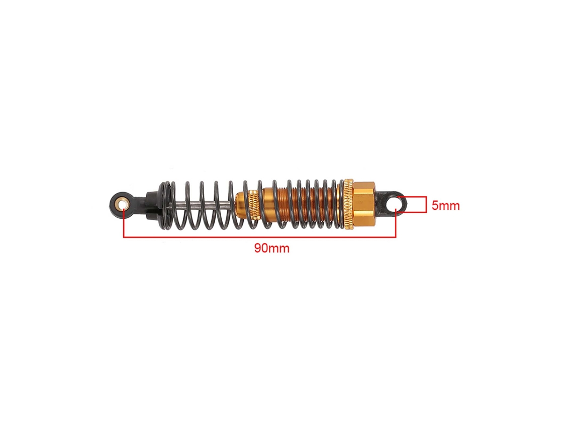 4pcs Amortecedor De Metal 90mm Para Carro Rc 1:10 Hsp Redcat Buggy Off-road Crawler