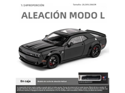 (preto) Dodge Challenger Srt Hellcat Redeye, Modelo Em Metal Na Escala 1:24.