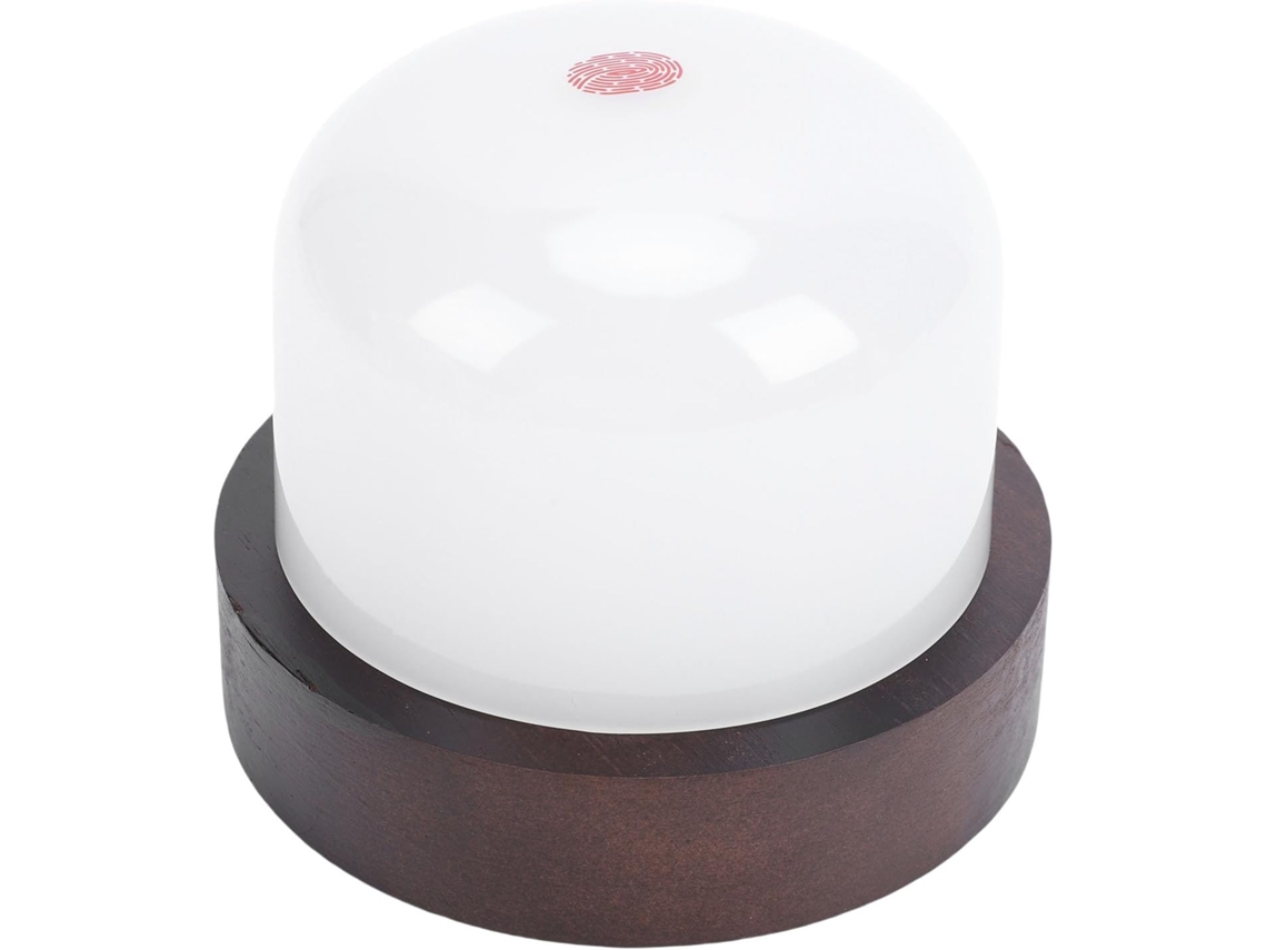 Luminária de mesa portátil com controle contínuo de brilho, luz noturna para sala de estar e quarto, Feita de madeira E