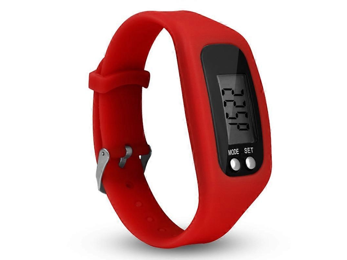 Relógio pedômetro com display LCD, fácil operação, rastreador de condicionamento físico para caminhada, pulseira, contador de passos digital Ly Ebike