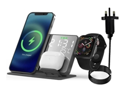 Estação de Carregamento Sem Despertador Digital para Apple RADIODDITY Preto