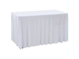 Vidaxl Capa Extensível Para Mesa C/ Camilha 2 Pcs 183x76x74 Cm Branco