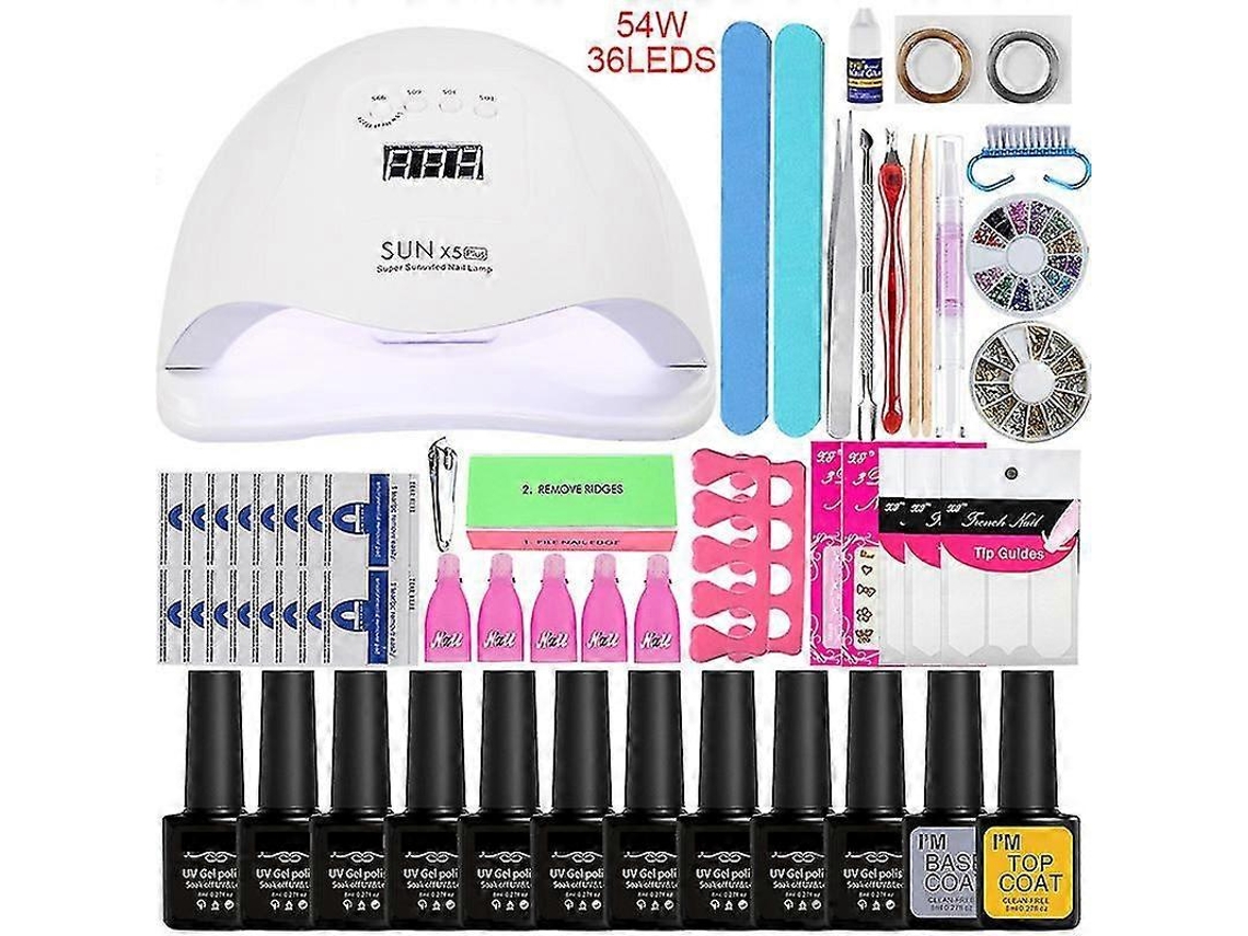 Kit Profissional De Esmalte Em Gel Com 14 Cores, Lâmpada Led De 54 W E Vários Kits De Ferramentas Para Unhas. Ly Ebike