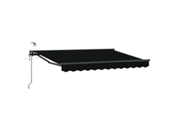 Vidaxl Toldo Retrátil Elétrico Preto 3,5 X 2,5 M