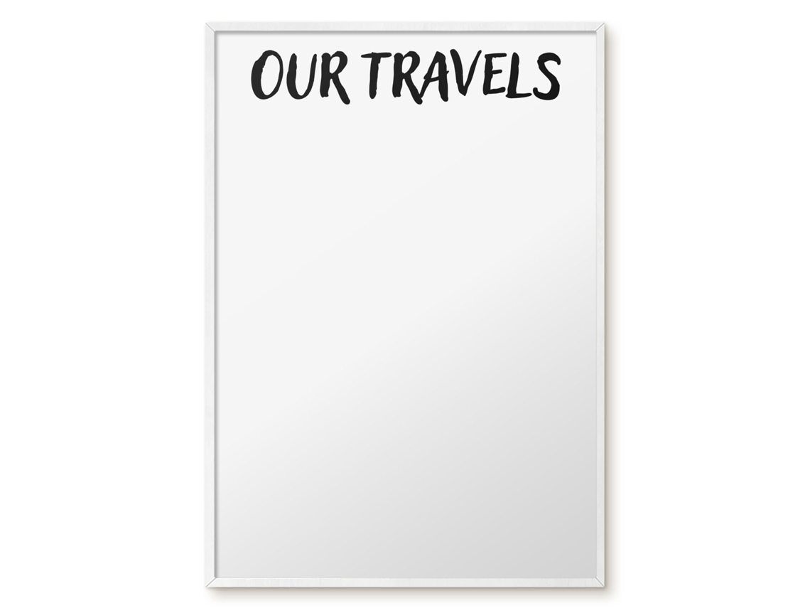 Magnetic Board Our Travels For The Living Room Espelharte (70x100 Cm)