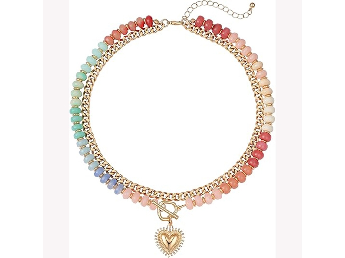 Colar feminino com pingente de coração SIURN