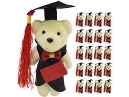 Conjunto De 24 Ursos Pelúcia Para Formatura, Urso 12 Cm Com Chapéu