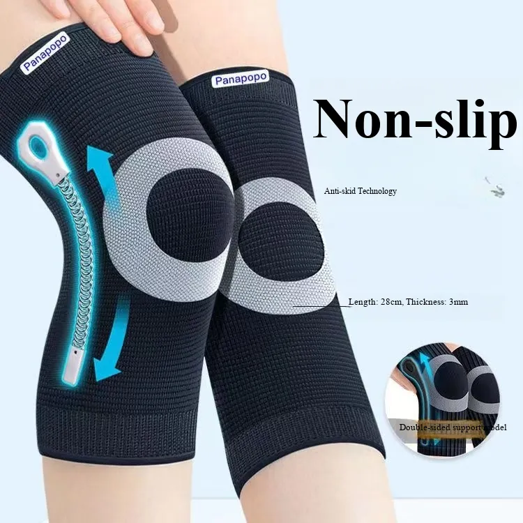 Joelho de Esporte Leve e Respirável Preto com Suporte XL AOZORZ