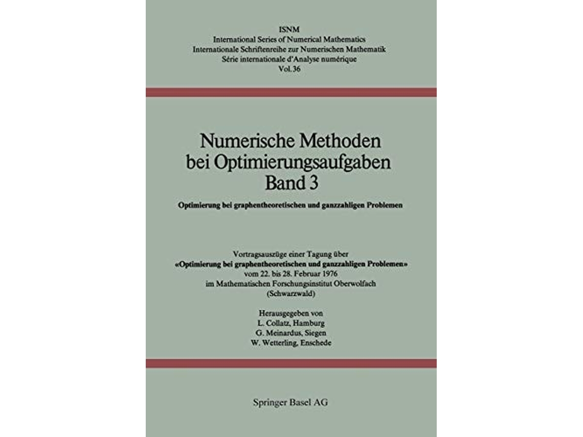Livro Numerische Methoden Bei Optimierungsaufgaben Band 3 De L Collatz, G Meinardus Et Al. (alemão)