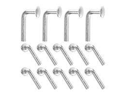 Conjunto De 50 Pinos De Segurança Galvanizados Em Formato De L Para Prateleiras De Ferro.