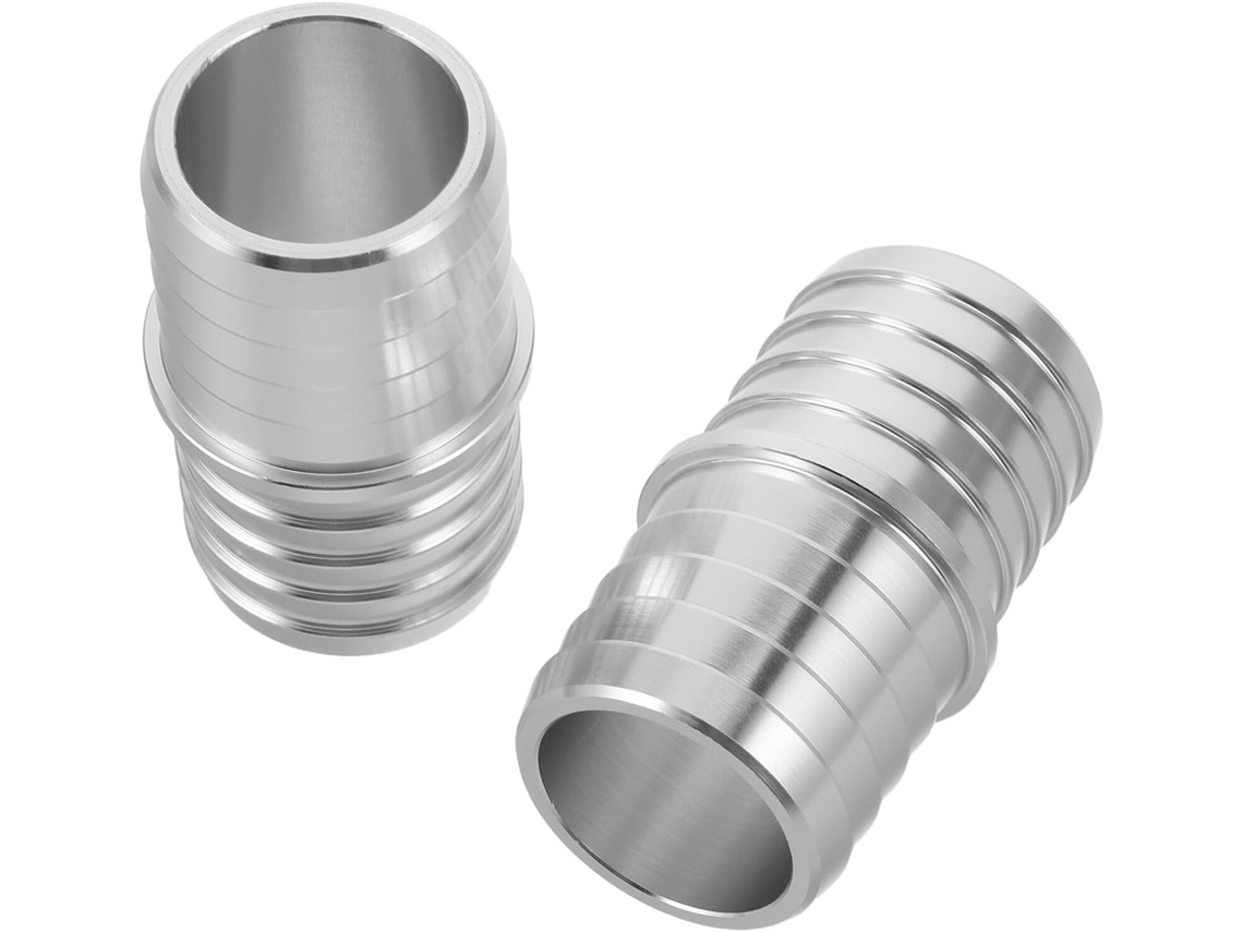 Conjunto De 2 Adaptadores Alumínio Com Farpa 1 Polegada Para Mangueira Refrigeração E Conexões...