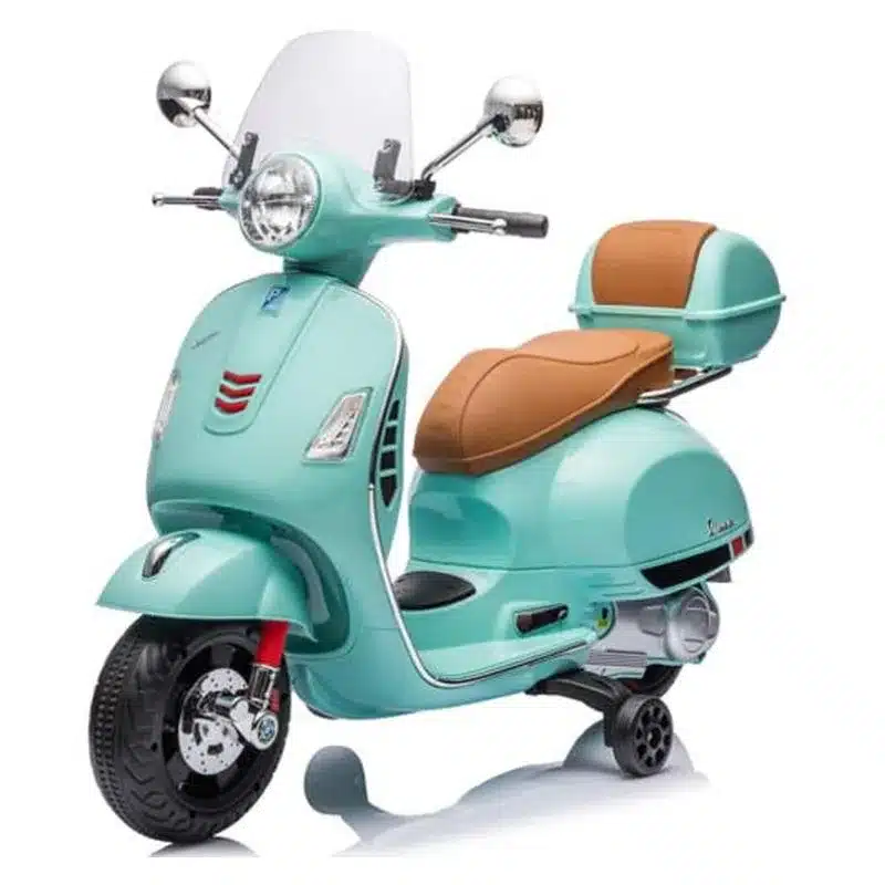 Moto Eléctrica Vespa Grande 12v Verde Agua Con Transportin 24071/801 S Verde Innovatoysp24