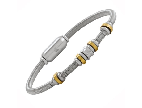 Bracelete Masculino Jourdan Bracelete Jourdan Foster Aço Bicolor Branco 21 Cm