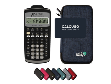 Calculadora Financeira Ti Ba Ii Plus Texas Instruments (inclui Bolsa Protetora Azul E Garantia Da Calcuso)