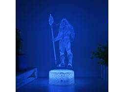 Luminria Noturna 3d Criativa Com Pintura De Luz, Decorao Enfeite Para Crianas, Presente Ideal Para Ovnis, Netuno Branco Aquaforge