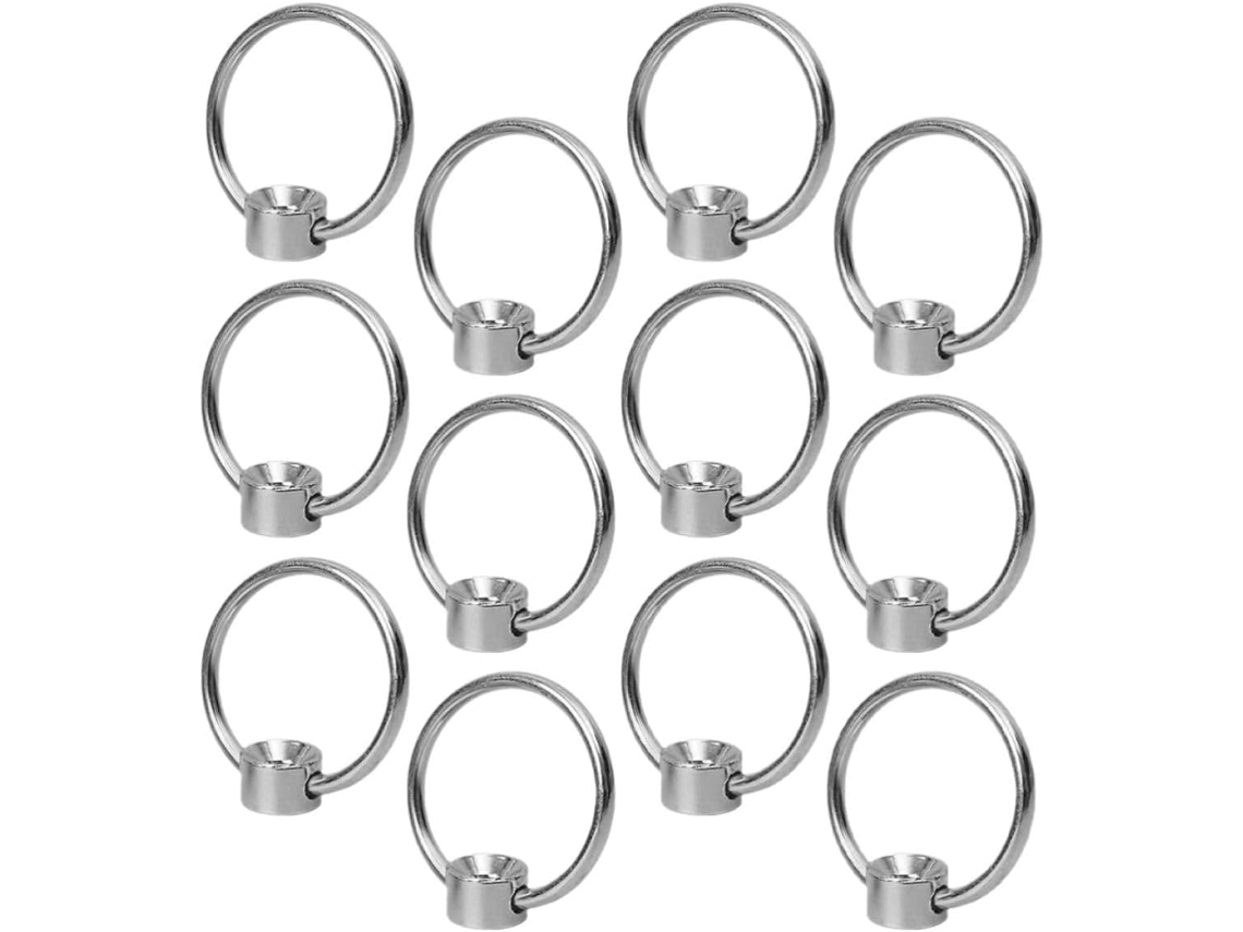 Conjunto De 12 Tábuas De Corte Villcase Com Puxadores Em Anel, Design Simples, Em Liga Metálica Prateada, Formato