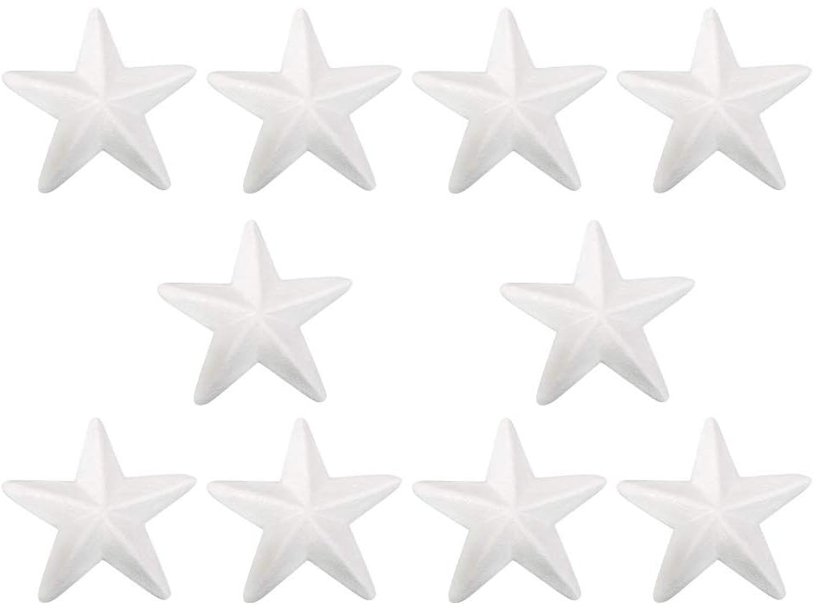 Conjunto de 10 estrelas decorativas para decoração DIY