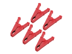 Yuru 5pcs Clip de Teste de Energia Vermelho com Boa Condutividade Elétrica Resistente À Corrosão para Teste Elétrico Mini Isolado