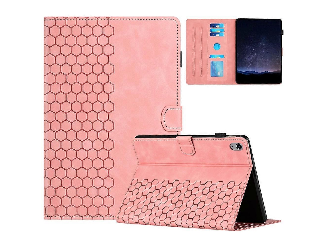 Capa De Couro Com Estampa De Favo De Mel E Compartimento Para Cartão Para Ipad Mini /mini (2021) Slowmoose (2024)