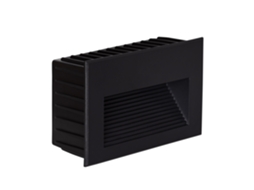 Baliza Exterior Led 5w Encastrável Parede Em Alumínio Olite Horizon 4000k Preto Branco Neutro