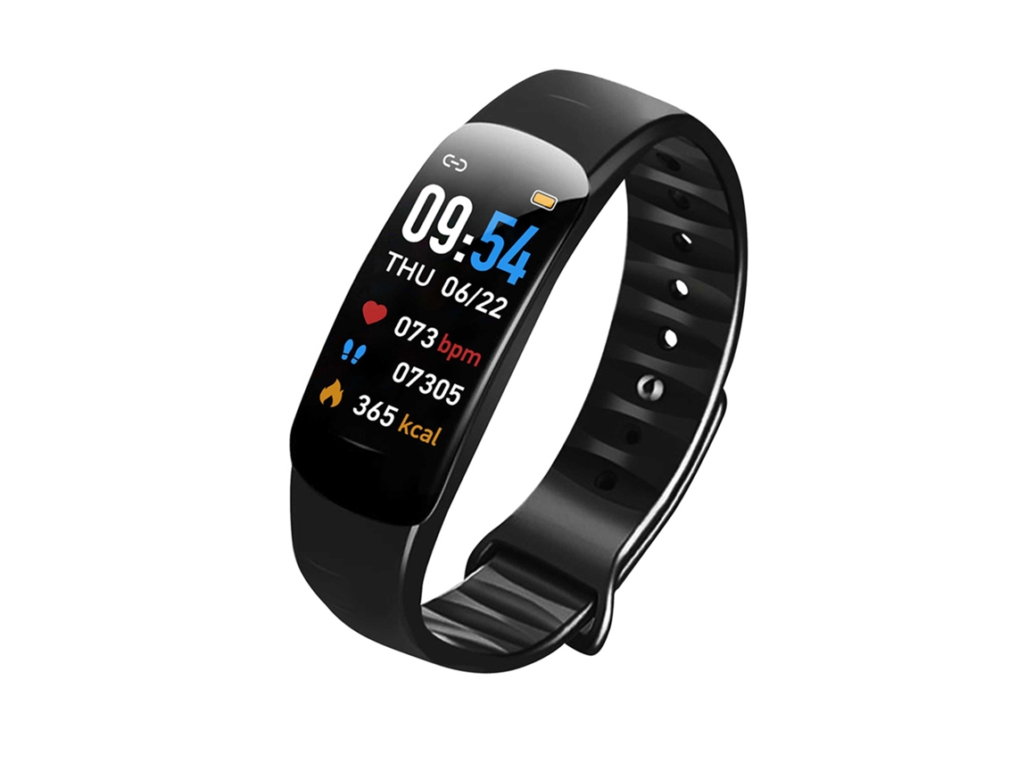 Pulseira Inteligente Bluetooth À Prova D'água Preta