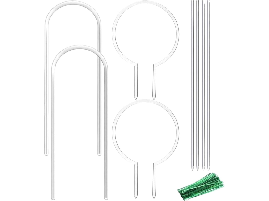 Suporte para Plantas, Estacas Transparentes em Forma de U, para Plantas Trepadeiras, Hera, Orquídeas, Tomates, CHABERLU