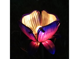 Lâmpada solar flor LED resistente à água IP55 para jardim caminho paisagem decorativa | S/MARCA