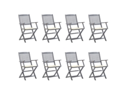 Folding Chair, Folding Chairs Vidaxl Cinzeto Madeira De Acácia (n/a)