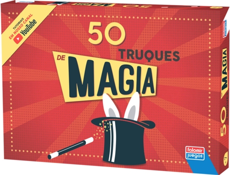 Jogo de Magia FALOMIR Caixa com 50 Truques (Idade Mínima: 7anos) — Caixa de 50 truques de magia Falomir podes realizar truques divertidos e iniciar-se no mundo da magia.