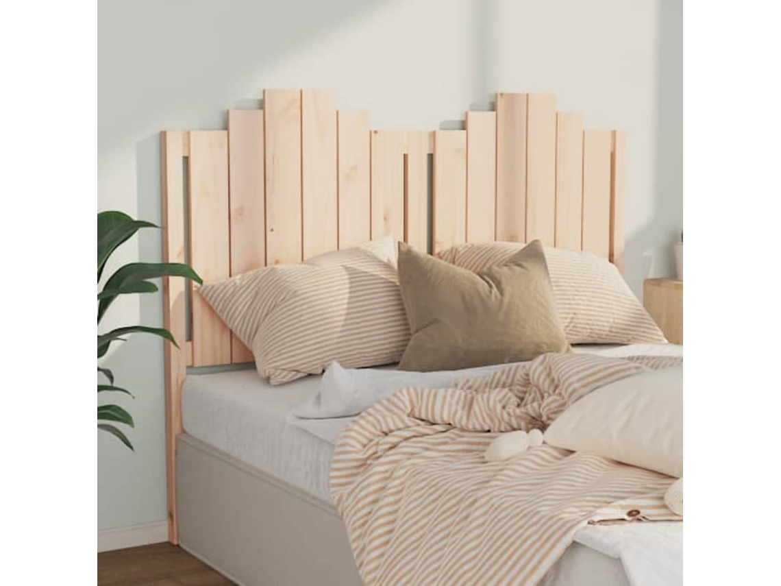 vidaXL Cabeceira de cama 146x4x110 cm pinho maciço